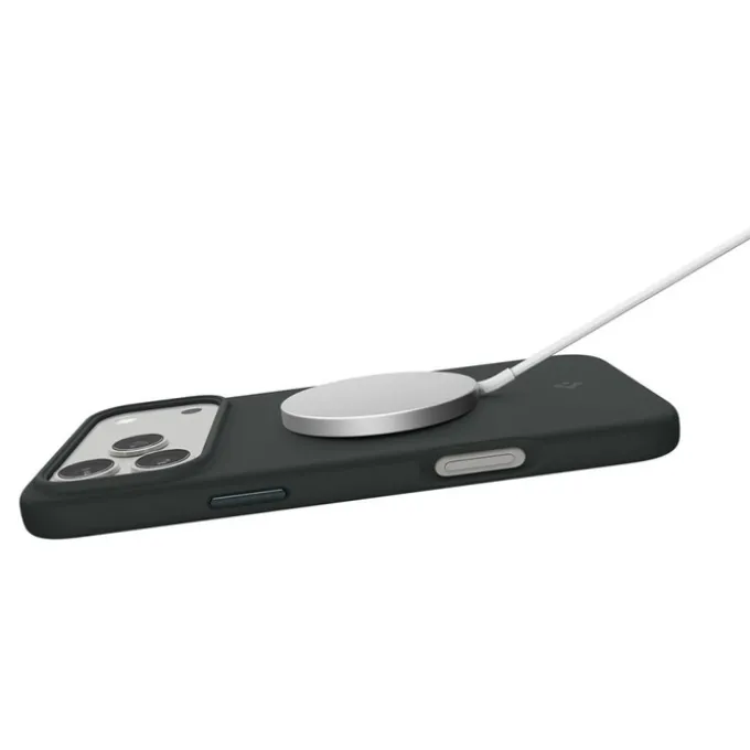 ETUI SPIGEN IPHONE 17 PRO SILICONE FIT MAG MAGSAFE ABYSS GREEN