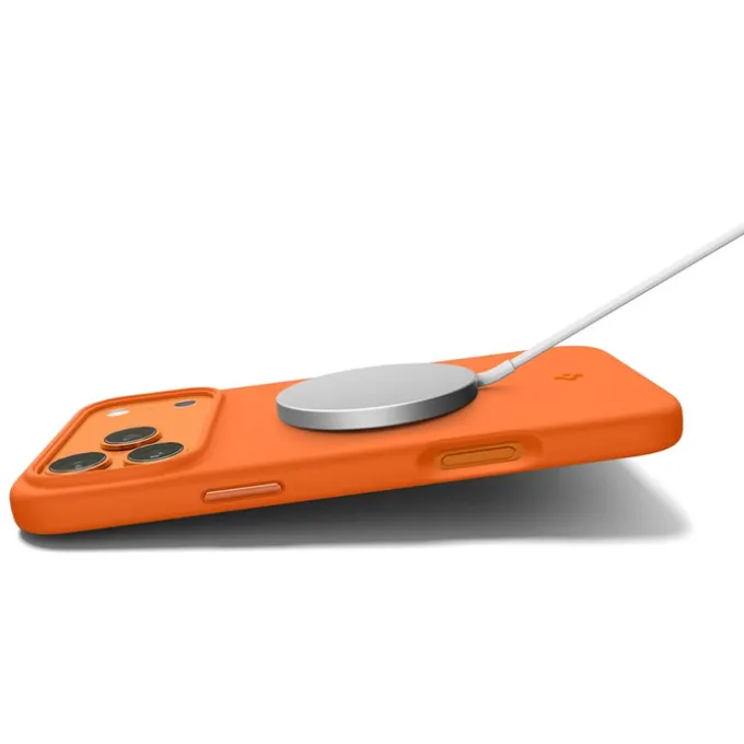 ETUI SPIGEN IPHONE 17 PRO SILICONE FIT MAG MAGSAFE COSMIC ORANGE