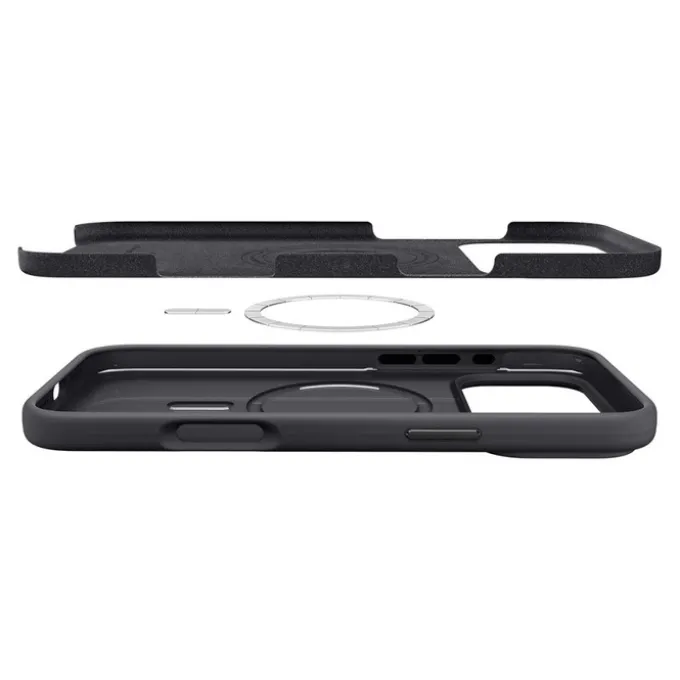 ETUI SPIGEN IPHONE 17 PRO SILICONE FIT MAG MAGSAFE BLACK