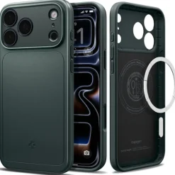 ETUI SPIGEN IPHONE 17 PRO THIN FIT MAG MAGSAFE ABYSS GREEN