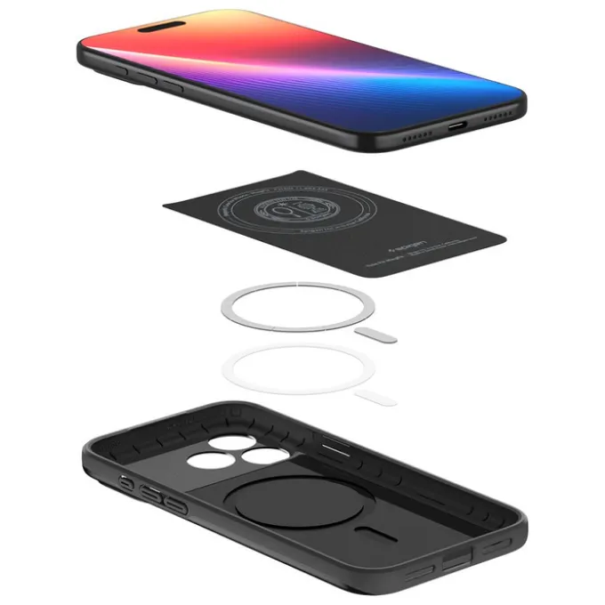 ETUI SPIGEN IPHONE 17 PRO THIN FIT MAG MAGSAFE CZARNE