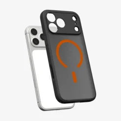 ETUI SPIGEN IPHONE 17 PRO ULTRA HYBRID MAG MAGSAFE FROST BLACK/ORANGE
