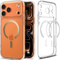 ETUI SPIGEN IPHONE 17 PRO ULTRA HYBRID MAG MAGSAFE CLEAR/GOLD
