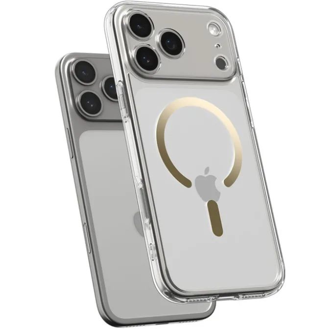 ETUI SPIGEN IPHONE 17 PRO ULTRA HYBRID MAG MAGSAFE CLEAR/GOLD