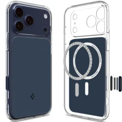 ETUI SPIGEN IPHONE 17 PRO ULTRA HYBRID ”T” MAG MAGSAFE MATTE BLUE