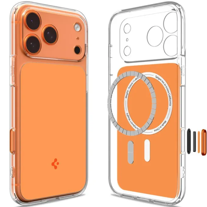 ETUI SPIGEN IPHONE 17 PRO ULTRA HYBRID ”T” MAG MAGSAFE GLOSSY ORANGE