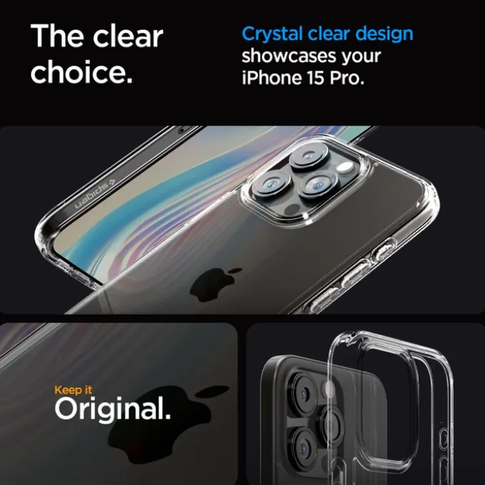 Etui SPIGEN iPhone 15 Pro Ultra Hybrid Crystal Clear Case