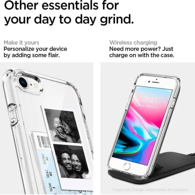 Etui SPIGEN iPhone SE 2022 2020 7 8 Ultra Hybrid Przezroczyste Clear Przezroczysty Case