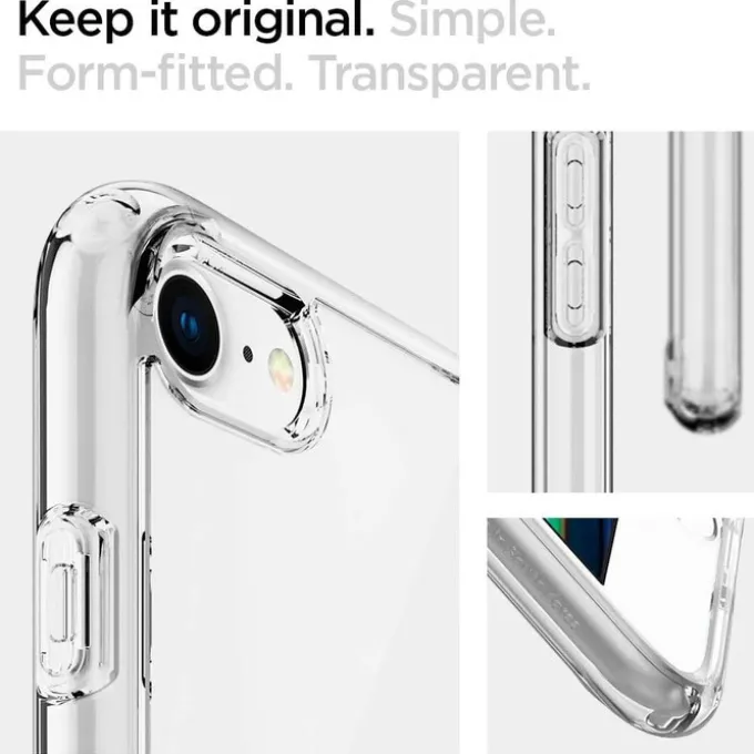 Etui SPIGEN iPhone SE 2022 2020 7 8 Ultra Hybrid Przezroczyste Clear Przezroczysty Case