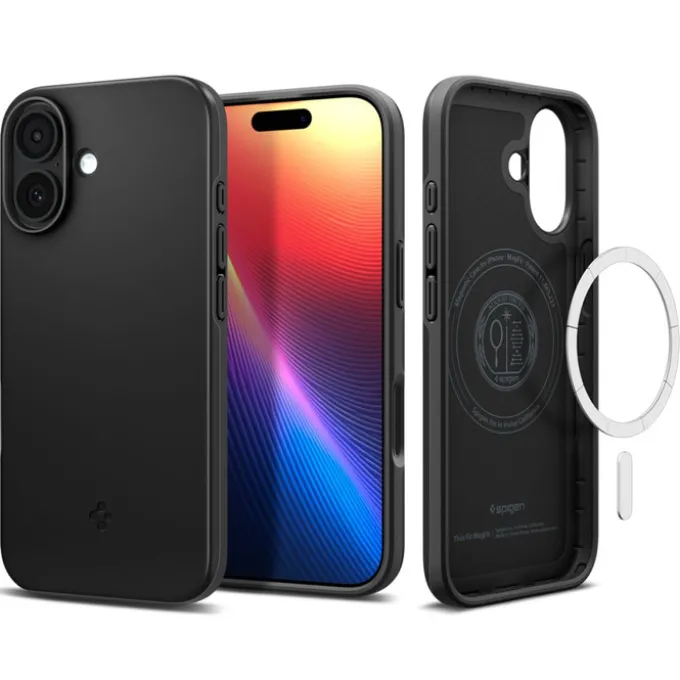 ETUI SPIGEN IPHONE 17 THIN FIT MAG MAGSAFE BLACK
