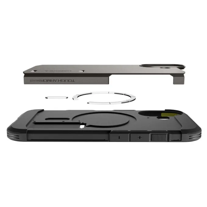 ETUI SPIGEN IPHONE 17 TOUGH ARMOR ”T” MAG MAGSAFE GUNMETAL
