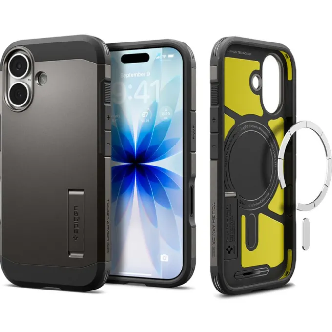ETUI SPIGEN IPHONE 17 TOUGH ARMOR ”T” MAG MAGSAFE GUNMETAL