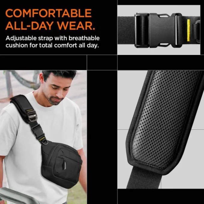 ETUI SPIGEN KD410 SLING BAG KLASDEN BLACK