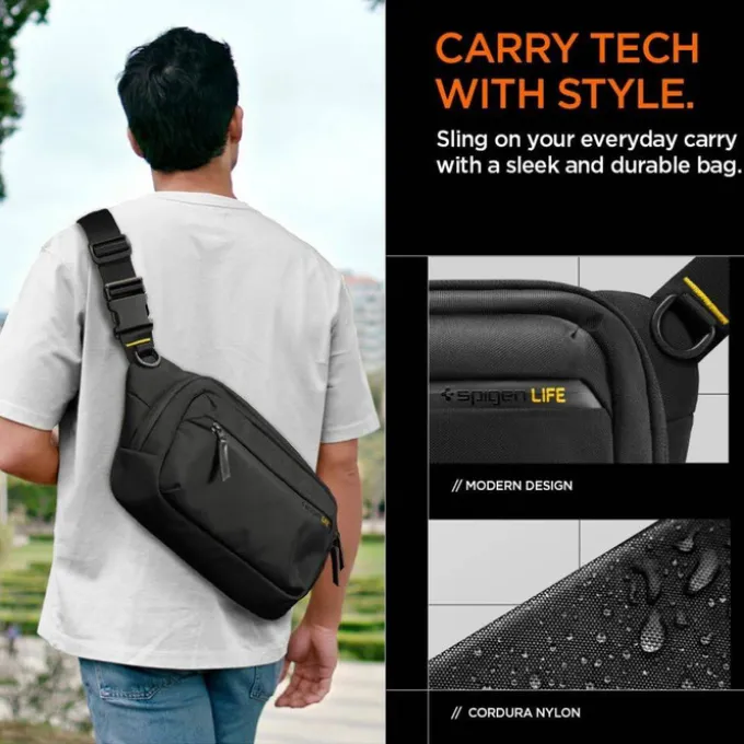 ETUI SPIGEN KD410 SLING BAG KLASDEN BLACK