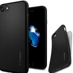 Etui SPIGEN Liquid Air Apple iPhone SE 2022 2020 7 8 Black Czarne Case