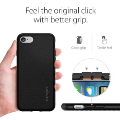 Etui SPIGEN Liquid Air Apple iPhone SE 2022 2020 7 8 Black Czarne Case