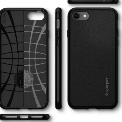 Etui SPIGEN Liquid Air Apple iPhone SE 2022 2020 7 8 Black Czarne Case