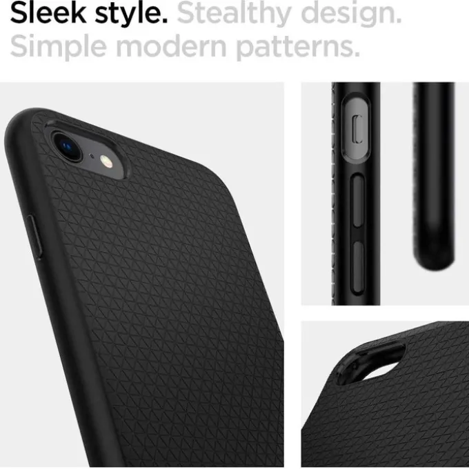 Etui SPIGEN Liquid Air Apple iPhone SE 2022 2020 7 8 Black Czarne Case