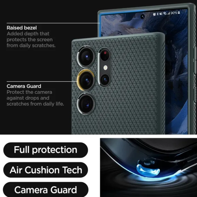 Etui Spigen Liquid Air Galaxy S23 Ultra Abyss Green Case