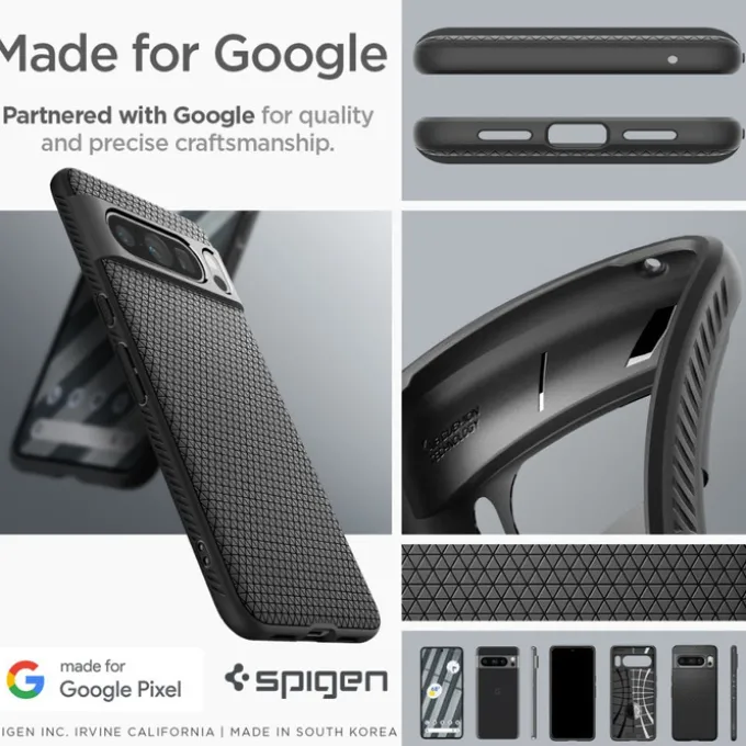 Etui Spigen Liquid Air Google Pixel 8 Pro Matte Black Case