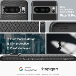 Etui Spigen Liquid Air Google Pixel 8 Pro Matte Black Case