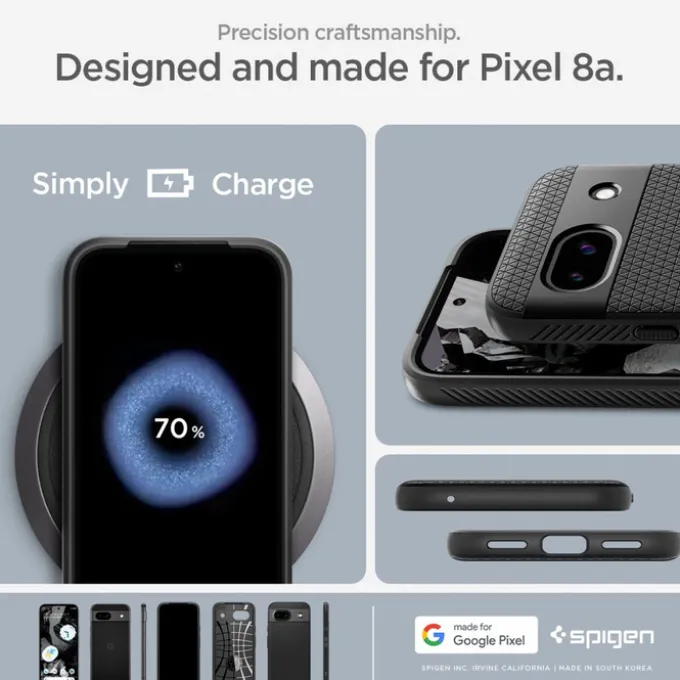 Etui Spigen Liquid Air Google Pixel 8a Matte Black