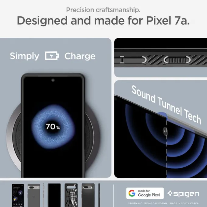 Etui Spigen Liquid Air Google Pixel 7A Matte Black Case