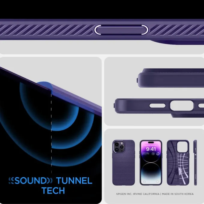 Etui Spigen Liquid Air iPhone 14 Pro Deep Purple Case