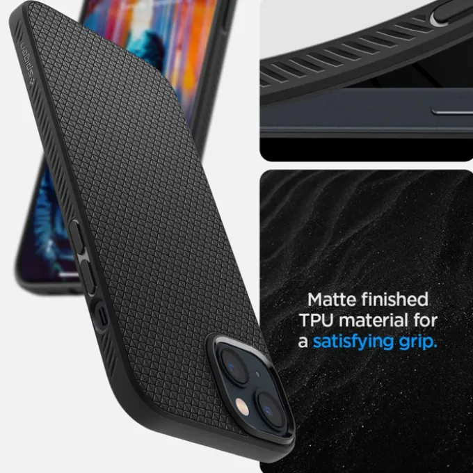 Etui Spigen Liquid Air iPhone 14 Plus Navy Blue Niebieski Case