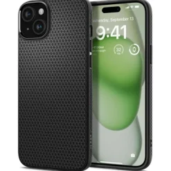 Etui Spigen Liquid Air iPhone 15 Plus Matte Black Case
