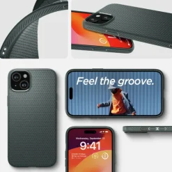 Etui Spigen Liquid Air iPhone 15 Abyss Green Case