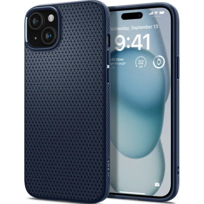 Etui Spigen Liquid Air iPhone 15 Navy Blue Case