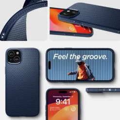 Etui Spigen Liquid Air iPhone 15 Navy Blue Case