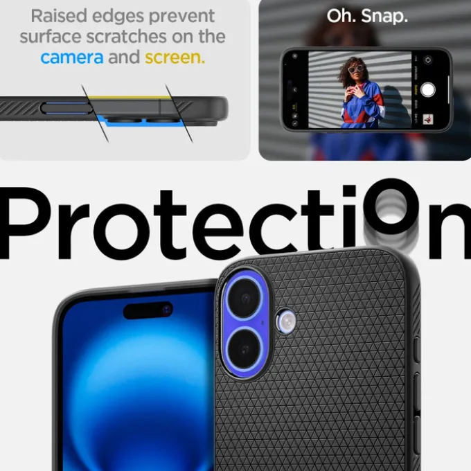 Etui SPIGEN LIQUID AIR IPHONE 16 PLUS MATTE BLACK