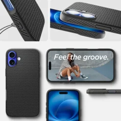 Etui SPIGEN LIQUID AIR IPHONE 16 PLUS MATTE BLACK