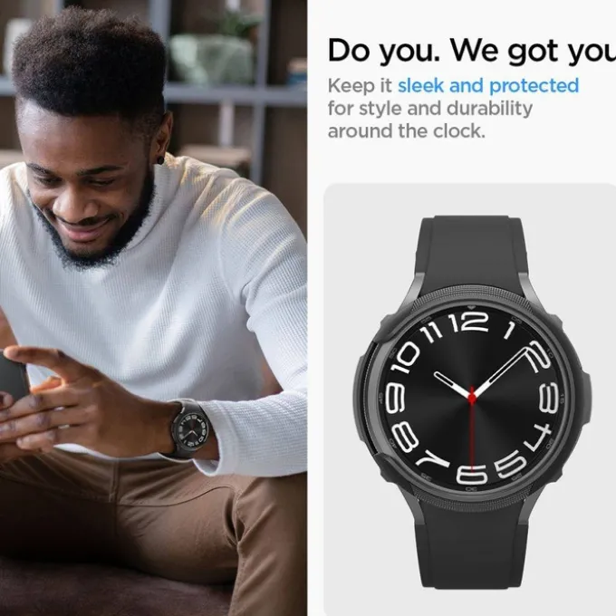 Etui Spigen Liquid Air Samsung Galaxy Watch 6 Classic (47 MM) Matte Black Case