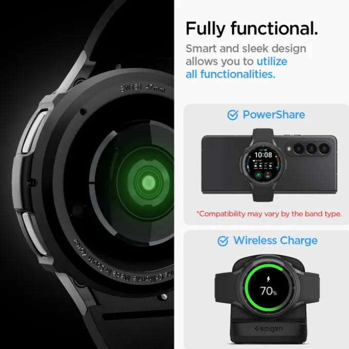 Etui Spigen Liquid Air Samsung Galaxy Watch 6 Classic (47 MM) Matte Black Case