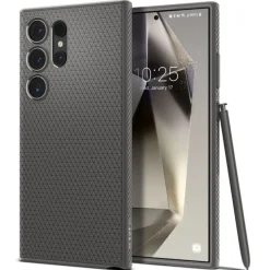 Etui Spigen Liquid Air Samsung Galaxy S24 Ultra Marble Grey Case