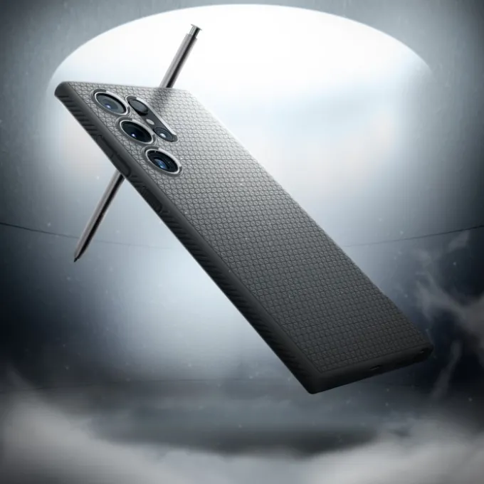 Etui Spigen Liquid Air Samsung Galaxy S24 Ultra Marble Grey Case