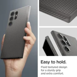 Etui Spigen Liquid Air Samsung Galaxy S24 Ultra Marble Grey Case