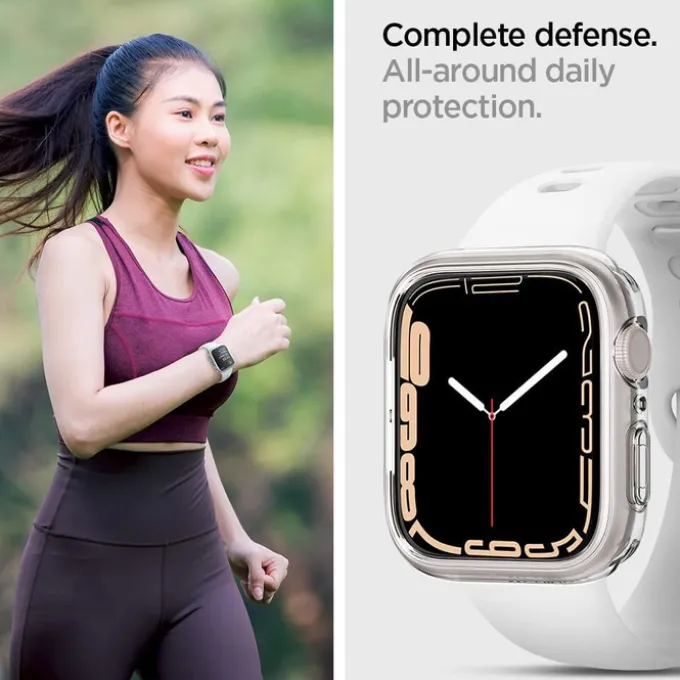 Etui SPIGEN Liquid Crystal Apple Watch 9 8 7 6 SE 2022 44mm 45 mm Przezroczyste