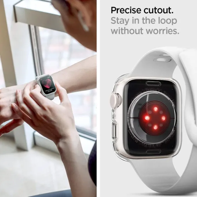 Etui SPIGEN Liquid Crystal Apple Watch 9 8 7 6 SE 2022 44mm 45 mm Przezroczyste