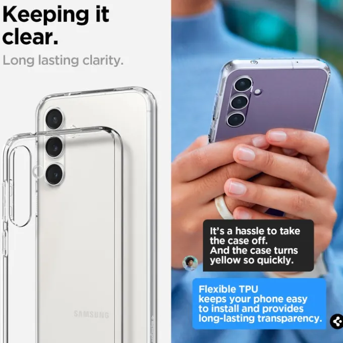 Etui Spigen Liquid Crystal Galaxy S23 FE Crystal Clear Case