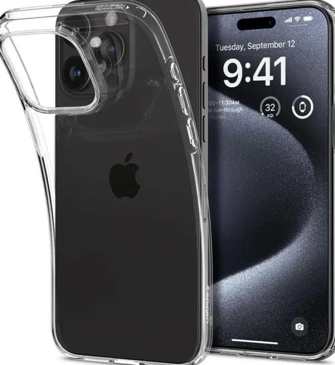 Etui Spigen Liquid Crystal iPhone 15 Pro Crystal Clear