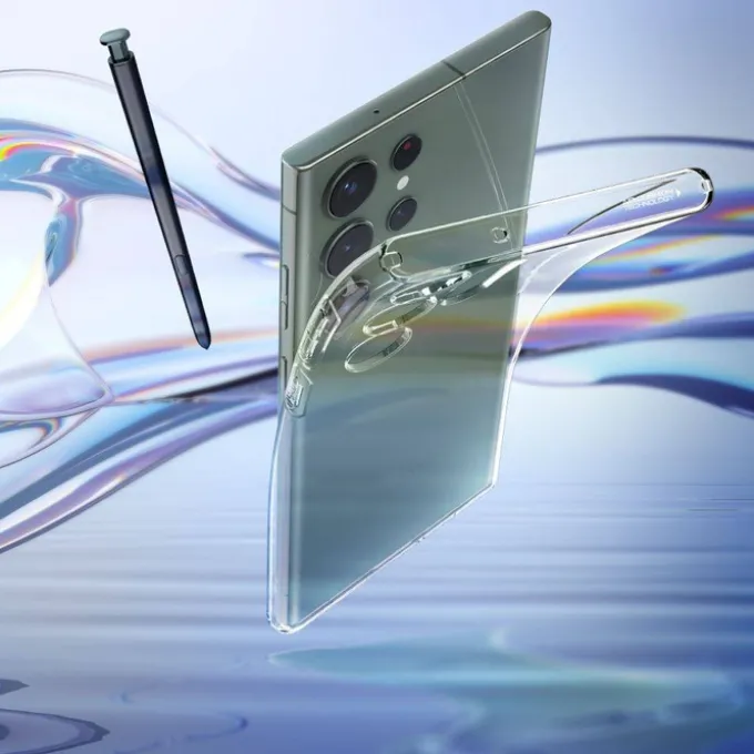 Etui Spigen Liquid Crystal Samsung S23 Ultra Crystal Clear Przezroczysty Case