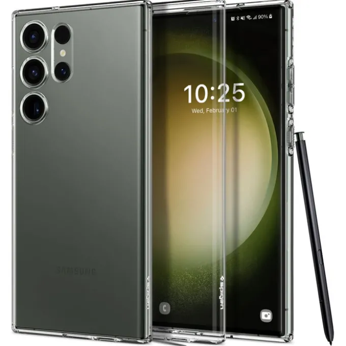 Etui Spigen Liquid Crystal Samsung S23 Ultra Crystal Clear Przezroczysty Case