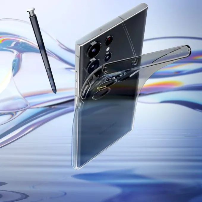 Etui Spigen Liquid Crystal Samsung S23 Ultra Space Crystal Przezroczysty Case