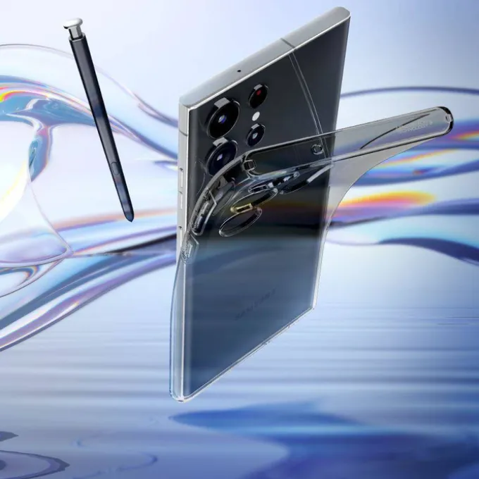 Etui Spigen Liquid Crystal Samsung S23 Ultra Space Crystal Przezroczysty Case
