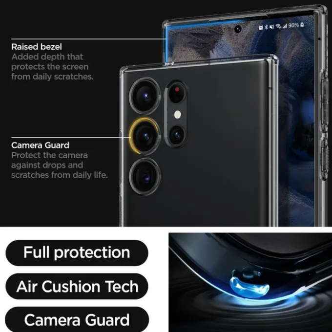 Etui Spigen Liquid Crystal Samsung S23 Ultra Space Crystal Przezroczysty Case