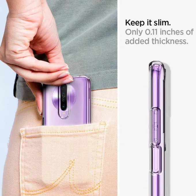 Etui SPIGEN Liquid Crystal Xiaomi Poco X2 / Redmi K30 Clear Przeźroczyste Case